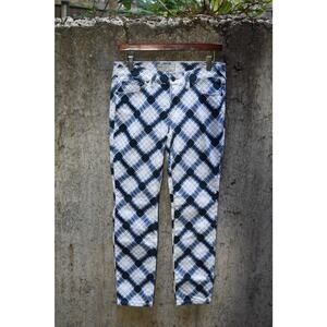 Free People Plaid Print Skinny Jeans – Size 29